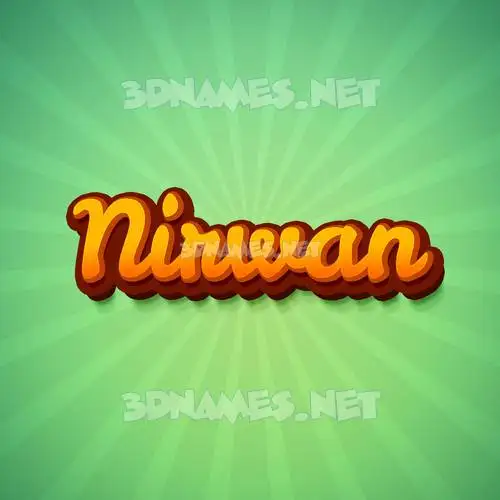 nirwan in Green Rays style - 3D name wallpaper