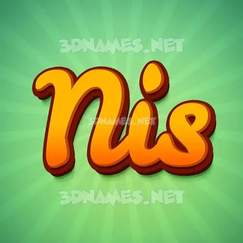 nis in Green Rays style - 3D name wallpaper nis in Green Rays style - 3D name wallpaper