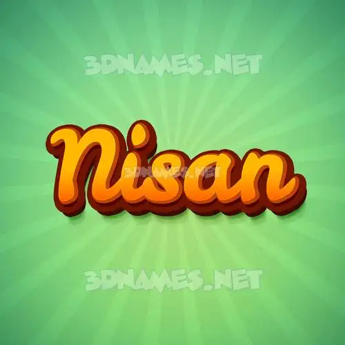 nisan in Green Rays style - 3D name wallpaper nisan in Green Rays style - 3D name wallpaper
