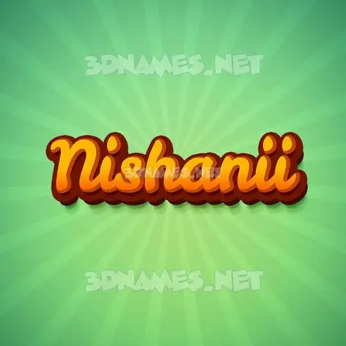nishanii in Green Rays style - 3D name wallpaper nishanii in Green Rays style - 3D name wallpaper