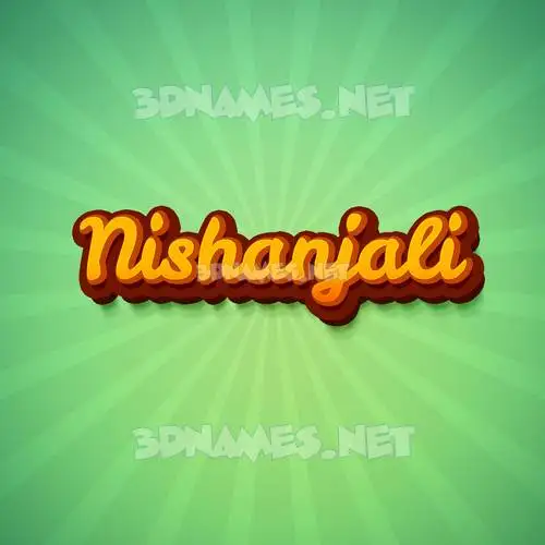 nishanjali in Green Rays style - 3D name wallpaper
