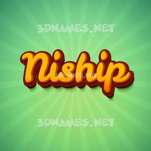 niship in Green Rays style - 3D name wallpaper niship in Green Rays style - 3D name wallpaper