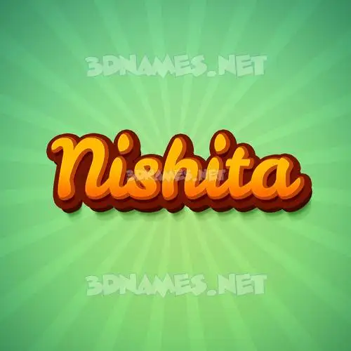 nishita in Green Rays style - 3D name wallpaper