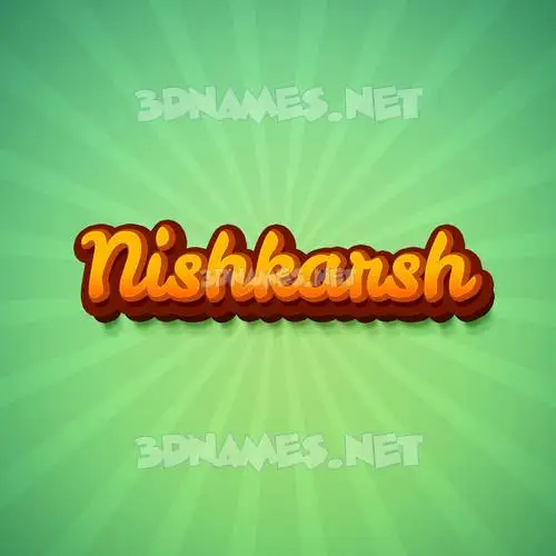 nishkarsh in Green Rays style - 3D name wallpaper