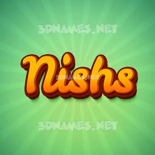 nishs in Green Rays style - 3D name wallpaper nishs in Green Rays style - 3D name wallpaper
