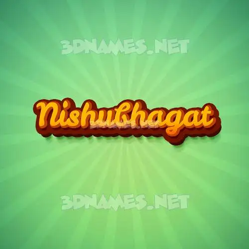nishubhagat in Green Rays style - 3D name wallpaper