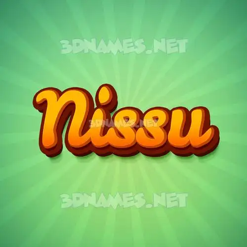 nissu in Green Rays style - 3D name wallpaper