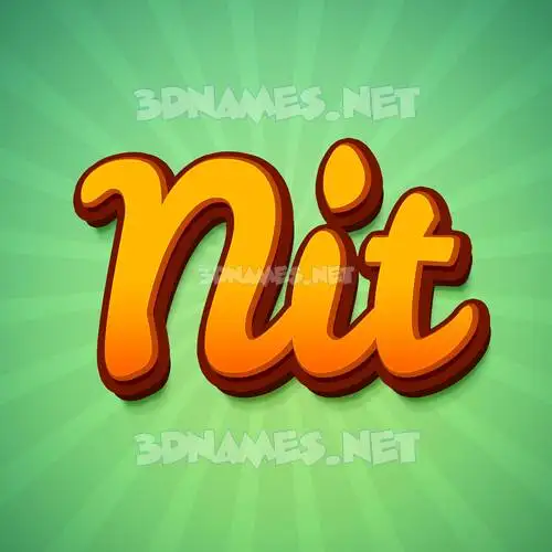 nit in Green Rays style - 3D name wallpaper nit in Green Rays style - 3D name wallpaper