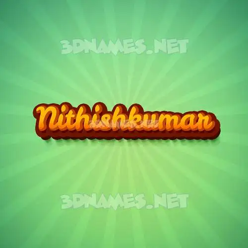 nithishkumar in Green Rays style - 3D name wallpaper