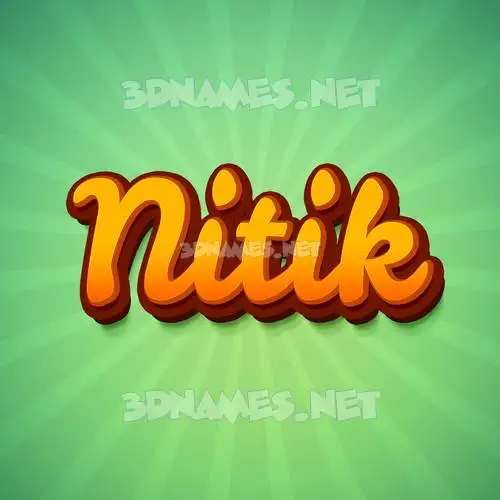 nitik in Green Rays style - 3D name wallpaper nitik in Green Rays style - 3D name wallpaper