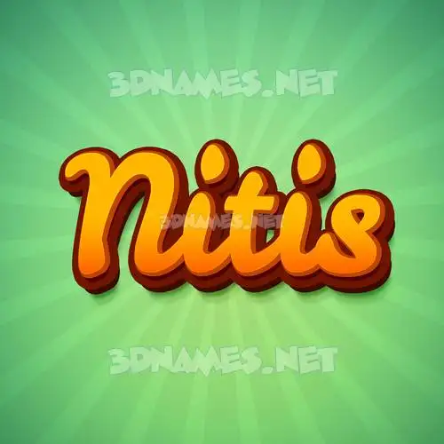 nitis in Green Rays style - 3D name wallpaper nitis in Green Rays style - 3D name wallpaper