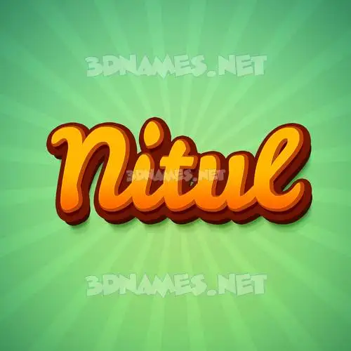 nitul in Green Rays style - 3D name wallpaper