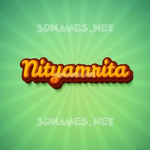 nityamrita in Green Rays style - 3D name wallpaper