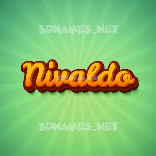nivaldo in Green Rays style - 3D name wallpaper