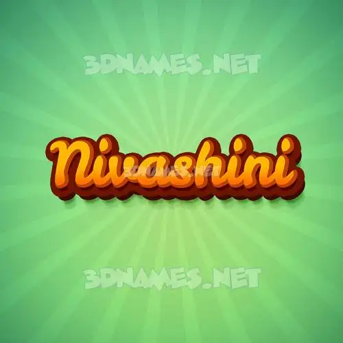 nivashini in Green Rays style - 3D name wallpaper