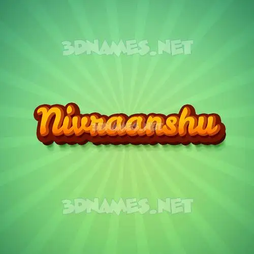 nivraanshu in Green Rays style - 3D name wallpaper
