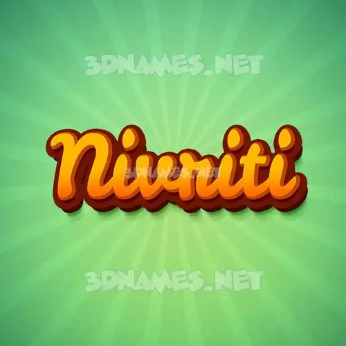 nivriti in Green Rays style - 3D name wallpaper