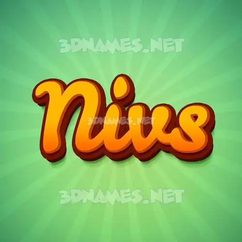 nivs in Green Rays style - 3D name wallpaper nivs in Green Rays style - 3D name wallpaper