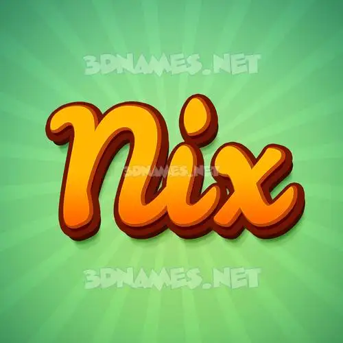 nix in Green Rays style - 3D name wallpaper nix in Green Rays style - 3D name wallpaper