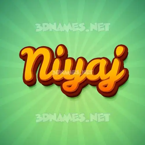 niyaj in Green Rays style - 3D name wallpaper