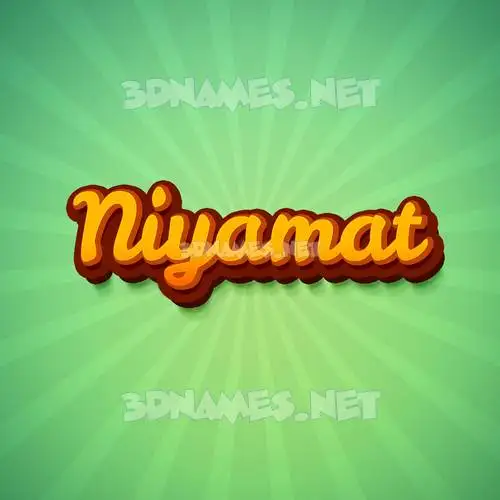 niyamat in Green Rays style - 3D name wallpaper