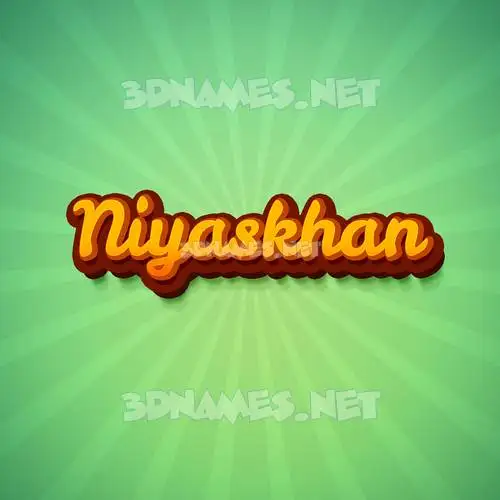 niyaskhan in Green Rays style - 3D name wallpaper
