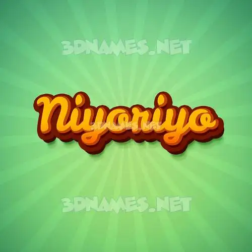 niyoriyo in Green Rays style - 3D name wallpaper