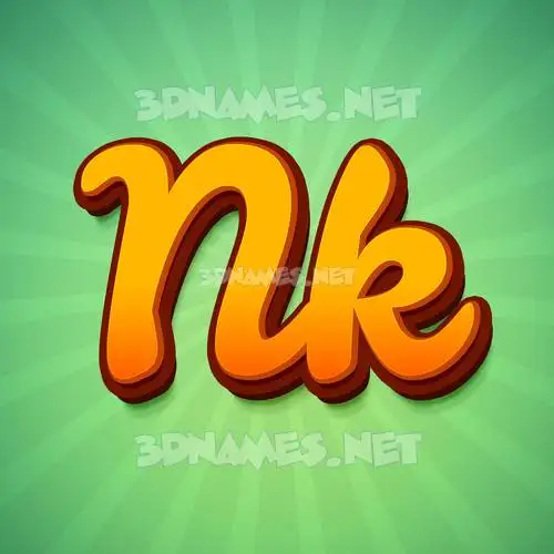 nk in Green Rays style - 3D name wallpaper nk in Green Rays style - 3D name wallpaper