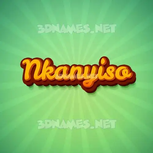 nkanyiso in Green Rays style - 3D name wallpaper