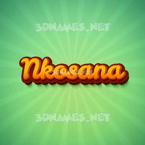 nkosana in Green Rays style - 3D name wallpaper