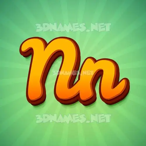 nn in Green Rays style - 3D name wallpaper