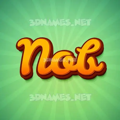 nob in Green Rays style - 3D name wallpaper nob in Green Rays style - 3D name wallpaper