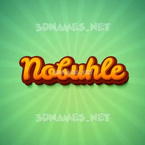 nobuhle in Green Rays style - 3D name wallpaper