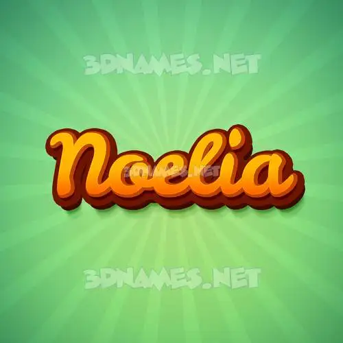 noelia in Green Rays style - 3D name wallpaper