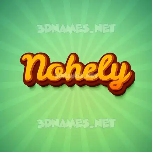 nohely in Green Rays style - 3D name wallpaper
