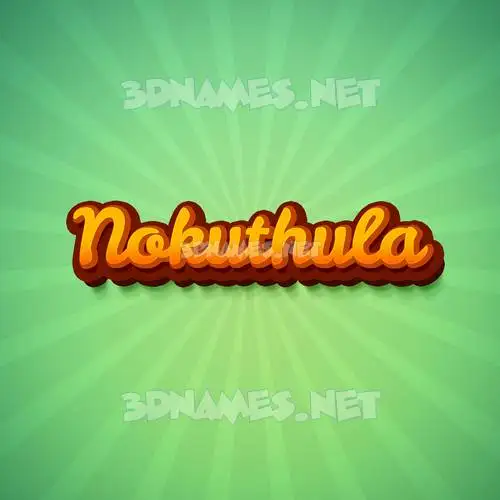 nokuthula in Green Rays style - 3D name wallpaper
