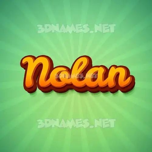 nolan in Green Rays style - 3D name wallpaper