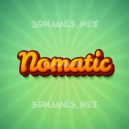 nomatic in Green Rays style - 3D name wallpaper nomatic in Green Rays style - 3D name wallpaper