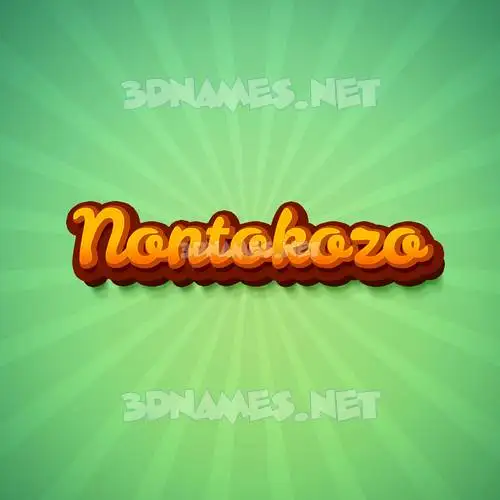 nontokozo in Green Rays style - 3D name wallpaper