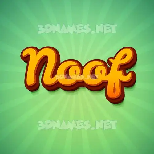 noof in Green Rays style - 3D name wallpaper noof in Green Rays style - 3D name wallpaper