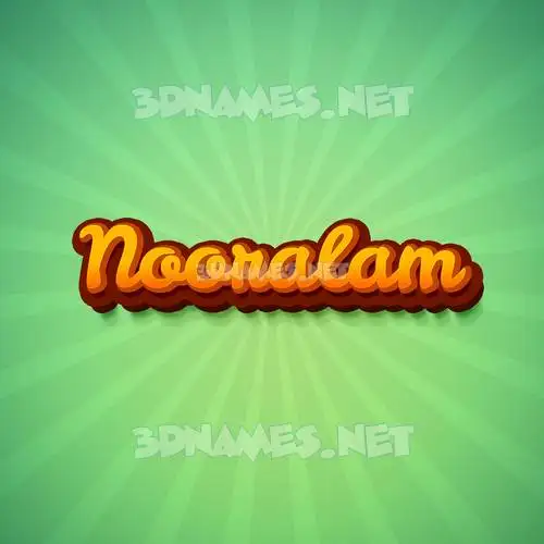 nooralam in Green Rays style - 3D name wallpaper
