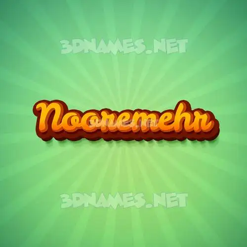 nooremehr in Green Rays style - 3D name wallpaper