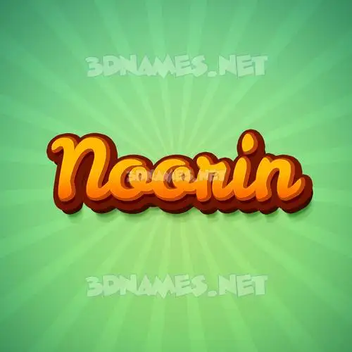noorin in Green Rays style - 3D name wallpaper