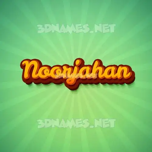 noorjahan in Green Rays style - 3D name wallpaper