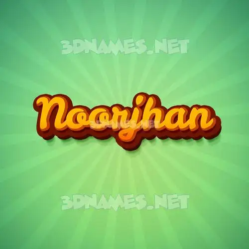 noorjhan in Green Rays style - 3D name wallpaper