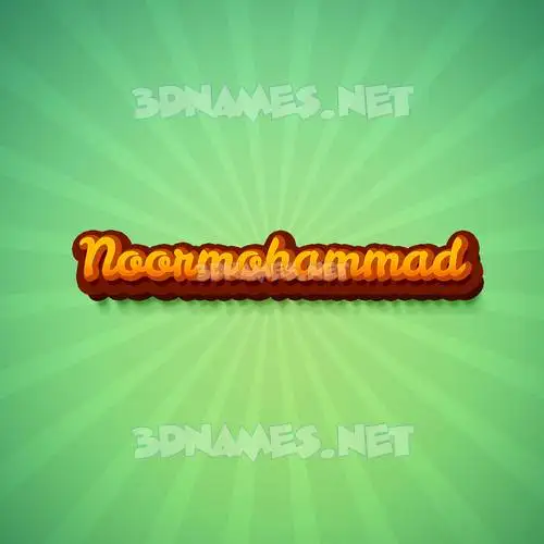 noormohammad in Green Rays style - 3D name wallpaper