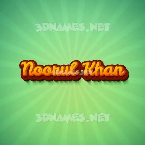 noorul khan in Green Rays style - 3D name wallpaper