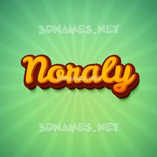 noraly in Green Rays style - 3D name wallpaper