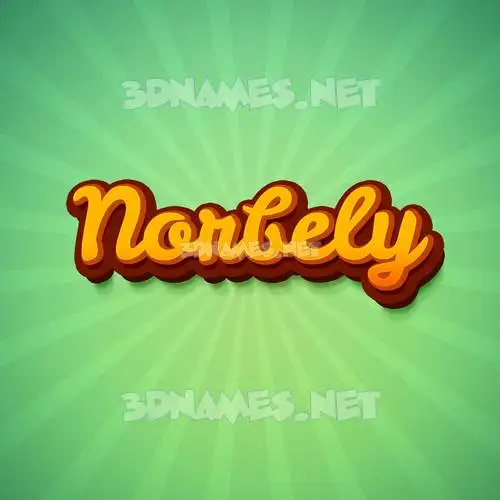 norbely in Green Rays style - 3D name wallpaper