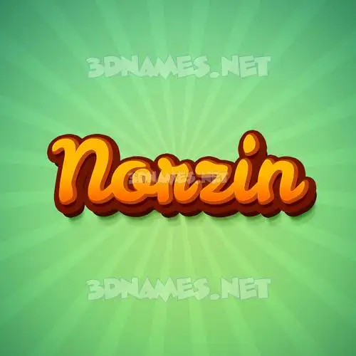 norzin in Green Rays style - 3D name wallpaper